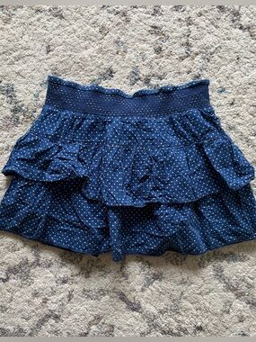 Y2K 2009 American Eagle Polkadot Ruffle Mini Skirt